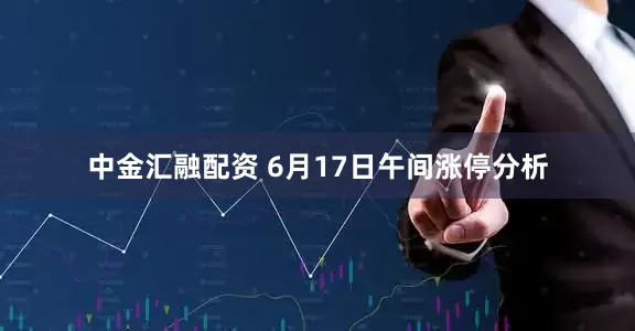 中金汇融配资 6月17日午间涨停分析