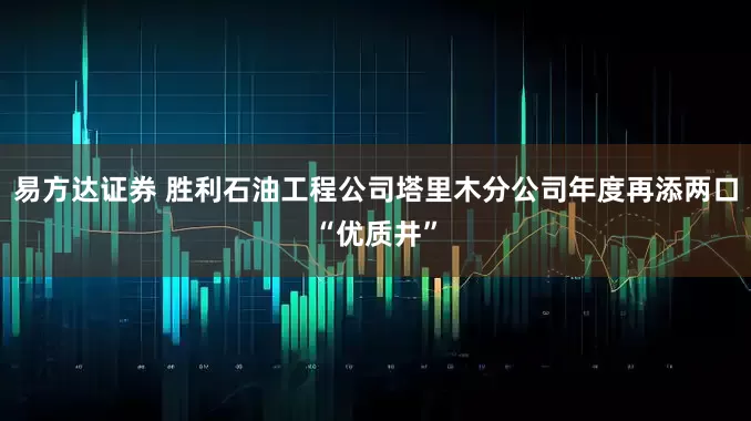 易方达证券 胜利石油工程公司塔里木分公司年度再添两口“优质井”